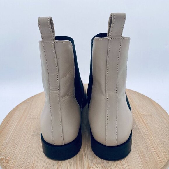 Everlane Shoes Womens 8 Beige Leather Chelsea Boots Ankle Italy - Picture 7 of 10